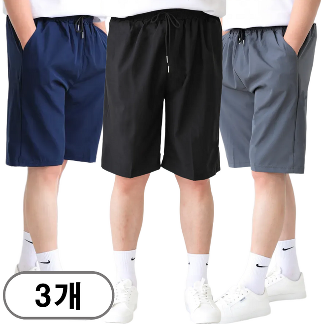 차쿠 2+1 남성 아이스 냉감 반바지 5부 시원하고 가벼운 밴딩 편한 반바지 캐주얼 숏팬츠 빅사이즈