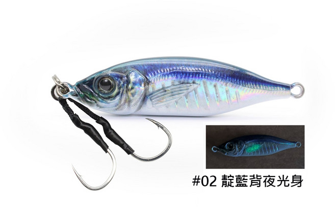 LITTLE JACK METAL ADICT-06 60g/80g 擬真竹莢魚 小鐵板, #02,60g, 1個