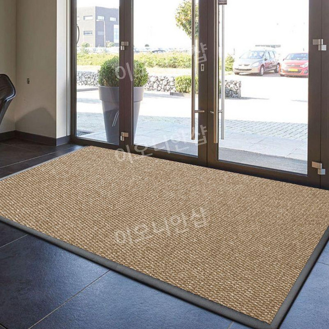 출입구매트 외부 현관 매장 입구 호텔 업소용 신발 발매트 발판 신발털이 카페트, 카키, 1개