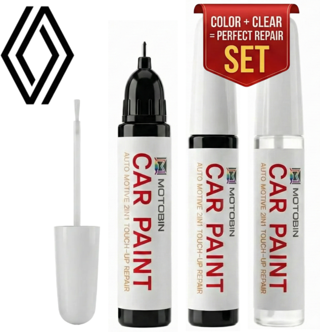 르노 그랑콜레오스 QM6 SM6 XM3 QM3 페인트 붓펜, KNG 카본그레이 +투명, 1세트