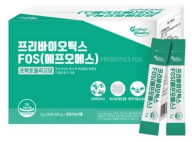 퍼펙트바이오틱스 프리바이오틱스 FOS 90p, 450g, 2개
