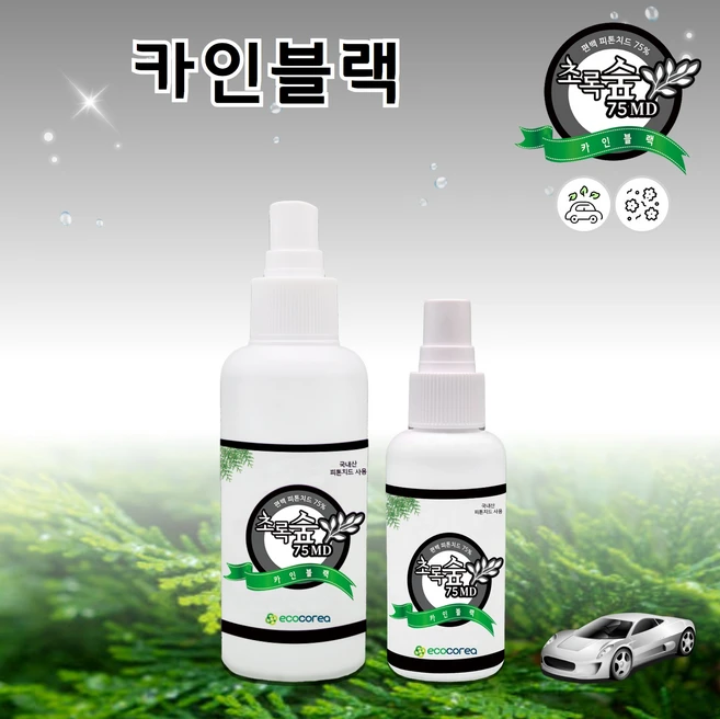 카인블랙 피톤치드 초록숲 자동차 송풍구 트렁크 발매트 곰팡이 냄새 탈취제, 1개, 210ml - 쿠팡