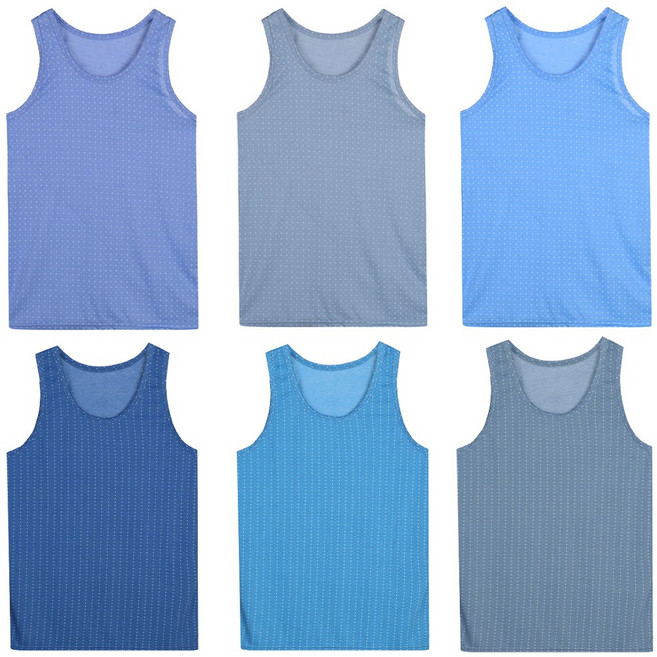 코지레이스 남성런닝 6P 부드러운 면소재 남성 민소매 유색 나시 런닝