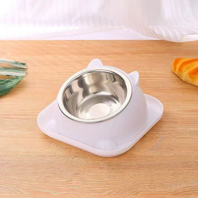 개미 방지 퇴치 그릇 식기 스텐 펫 식기, 화이트, 1개