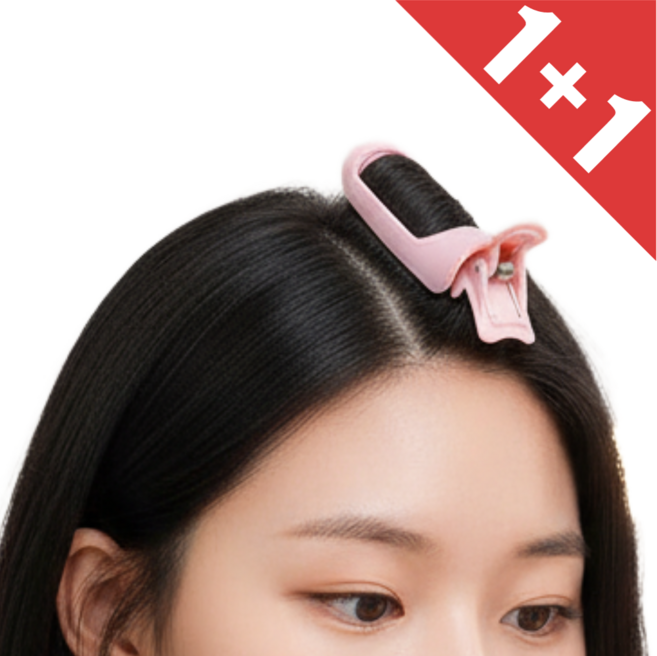 노르타 정수리 뿌리 볼륨 집게, 2개, 핑크