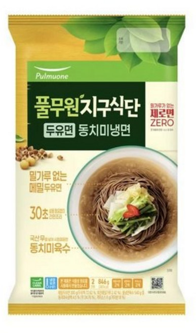 풀무원지구식단 두유면 동치미냉면 2인분, 846g, 10개