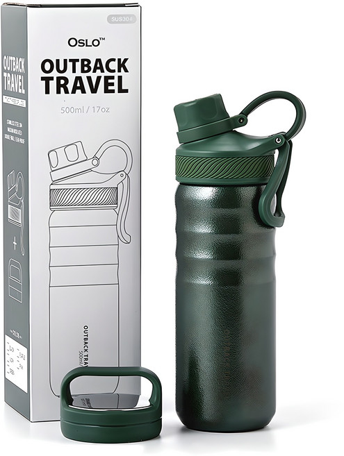 오슬로 아웃백 트래블 텀블러, 그린, 500ml, 1개