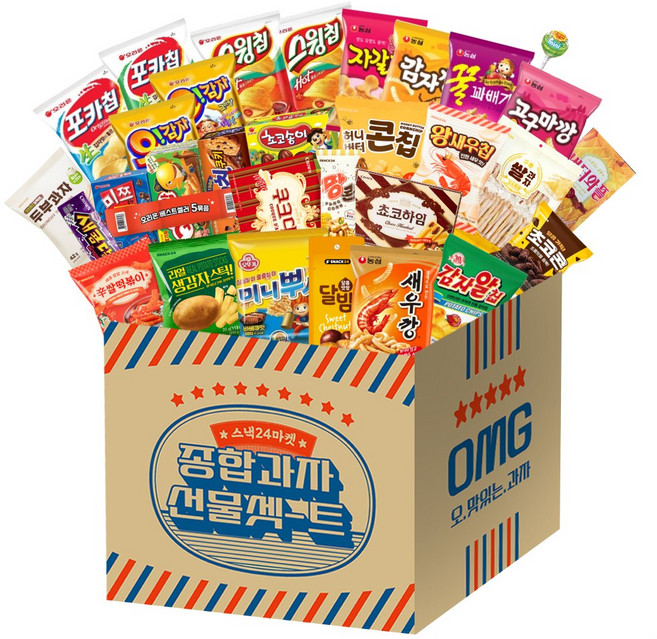 단체 선물 인기스낵 폭탄종합과자세트, 1세트, 과자 32p