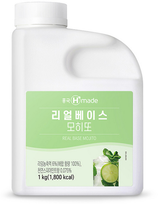 흥국 리얼베이스 모히또 카카오 1kg (냉장), 6개