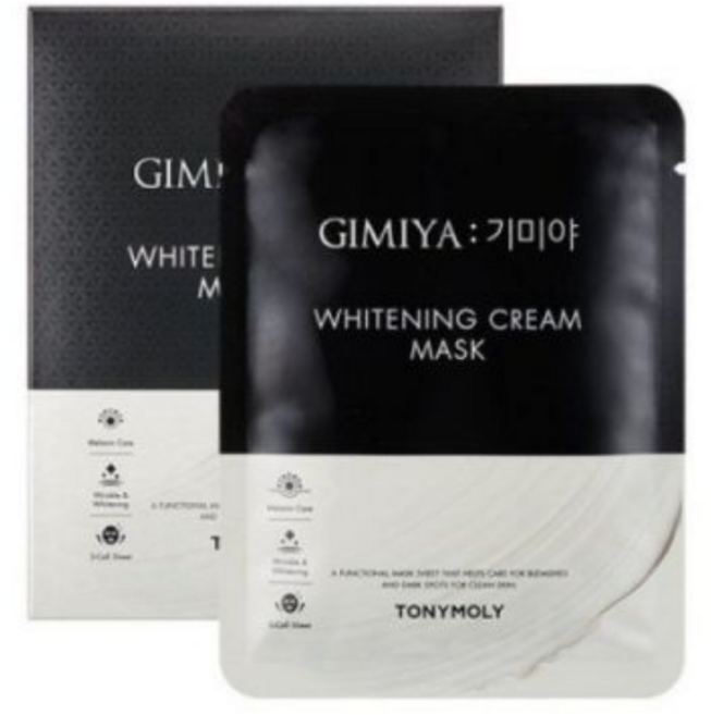 토니모리 기미야 미백크림 마스크팩 세트 "미백+주름개선 "피부를 깨끗하고 촉촉하게~~, 20개