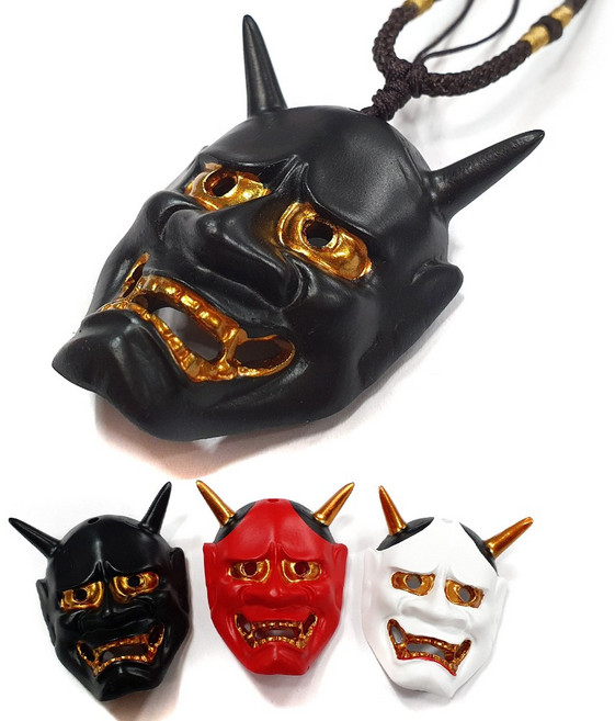 차량용 룸미러 도깨비 무사신 한야 VIP 귀신 자동차 인테리어 소품 불독, 무사신룸미러(블랙), 1개