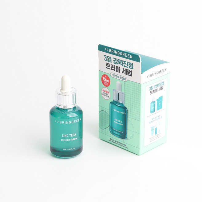 9위 - 브링그린 징크테카 트러블 세럼 50ml+25ml+트래블 키트, 1개, 75ml