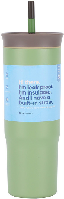 오왈라 Owala FreeSip 24oz/710ml 304 스텐 빨대컵 휴대용 대용량 보온보냉병, 710ml, 우유 열매 녹