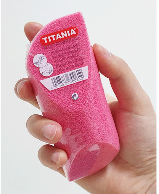 독일 티타니아 발뒤꿈치 각질제거 스펀지 파일 풋케어 발밀이, 1개, 1개입