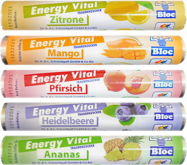 에너지바이탈 포도당캔디 5가지 과일맛 18정, 복숭아맛5개, 5개, 42g