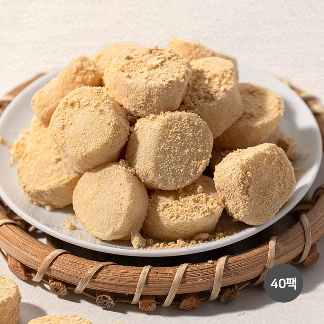 무궁화푸드 구슬 인절미 160g 국산찹쌀 빙수떡 콩고물 아이들간식, 40개