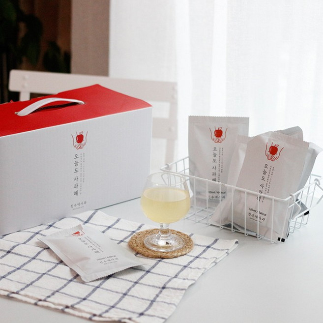 오늘도사과해 120ml 진수네사과 명품사과즙, 30개