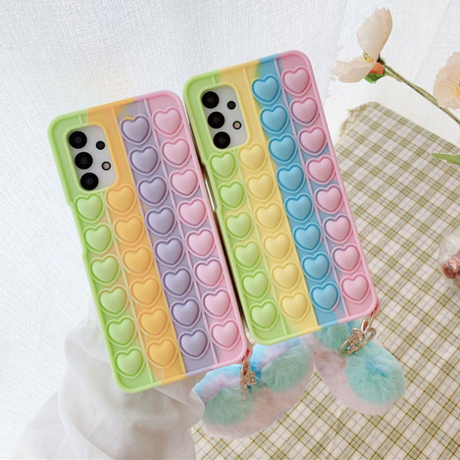 갤럭시A21 하트뿅뿅 푸쉬팝 팝잇케이스