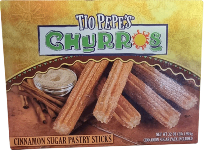 무료배송!! 코스트코 TIO PEPE's 티오 페페스 시나몬 츄러스 ( 907g * 25) * 2박스 (아이스박스 포장발송) 냉동 간식, 2개