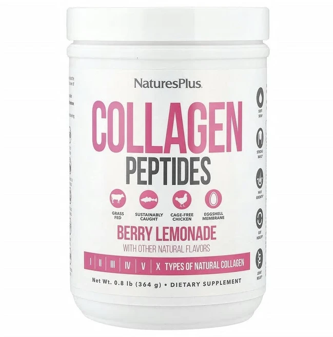 NaturesPlus 콜라겐 펩타이드 베리 레모네이드 맛 364g(0.8lbs) NaturesPlus (네이처스플러스), 1개, 364g - 쿠팡