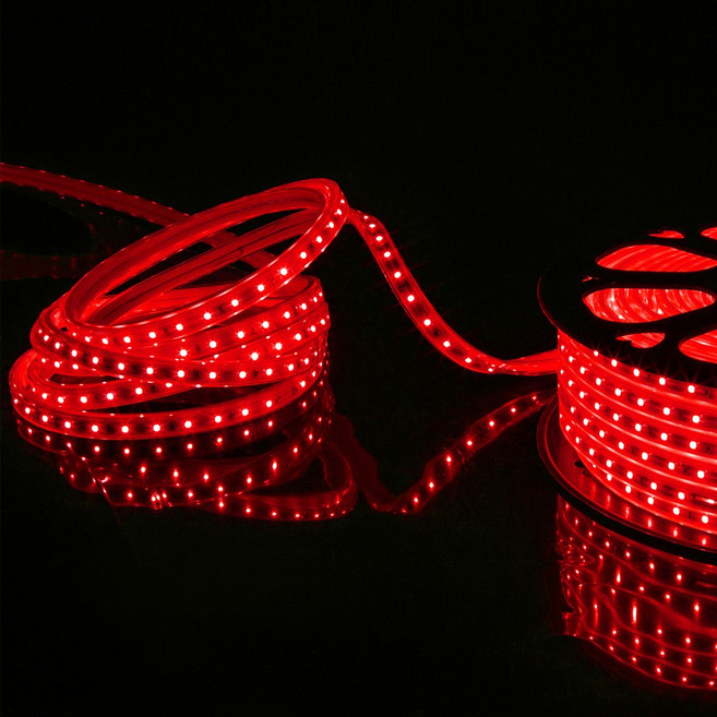 올판 색상 다양 AC 220V 방수 LED간접조명, 일반 적색(단색) 1m완제품