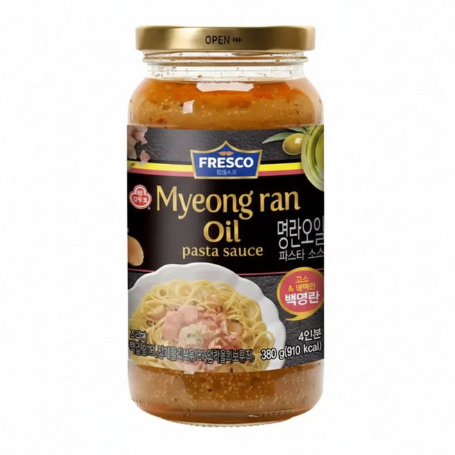오뚜기 프레스코 명란오일 파스타소스 380g X 3개/스파게티 자영업 파스타 요식업 조리 소스 쉐프 주방, 3개