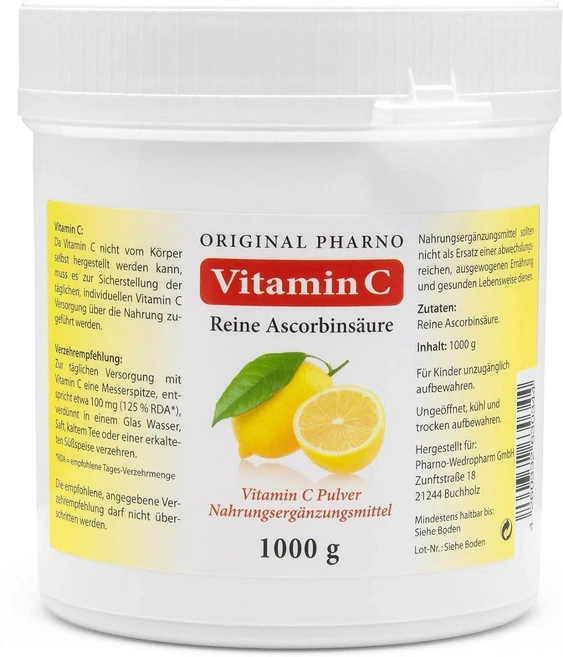 비타민C 분말형 1000g 순수 아스코르브산 고품질, 1kg, 1개 - 쿠팡