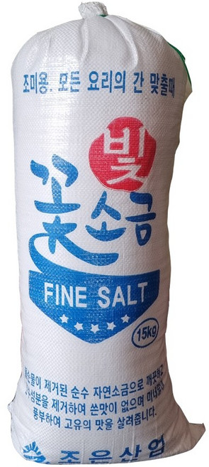 꽃소금 국내제조 대용량(햇빛소금), 1개, 15kg