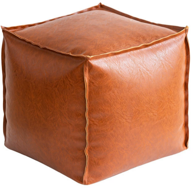 소중한가족 채워서 사용하는 수납 쿠션 스툴, 1개, 라이트브라운