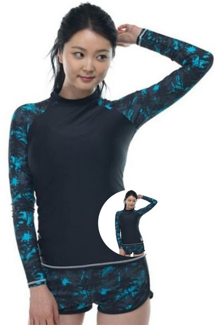 쿠기 여자 래쉬가드 세트 3p 실내수영장래쉬가드, 상세페이지 참조
