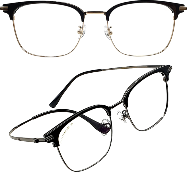 [당일발송] 페이스오프 베타 티타늄 안경테 하금테 반뿔테 남자 여자 남성 여성 가벼운 사각 스퀘어 안경