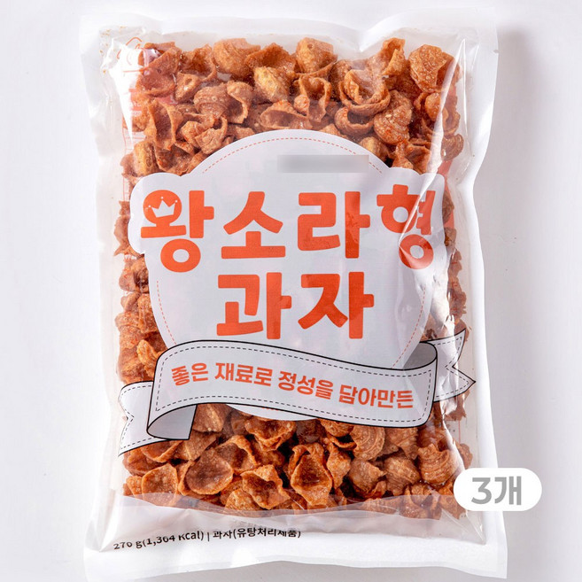 추억 가득 왕소라형과자, 3개, 270g