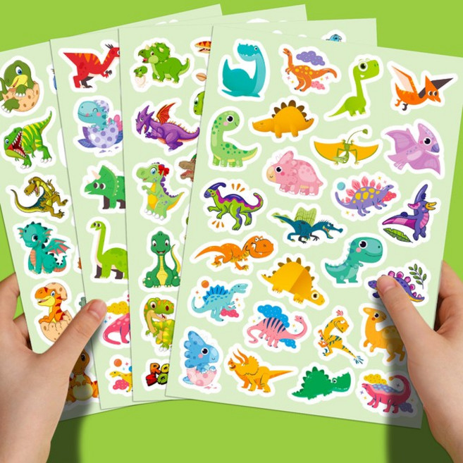 공룡 스티커 E형 세트 꾸미기, E형/1세트(4시트지)