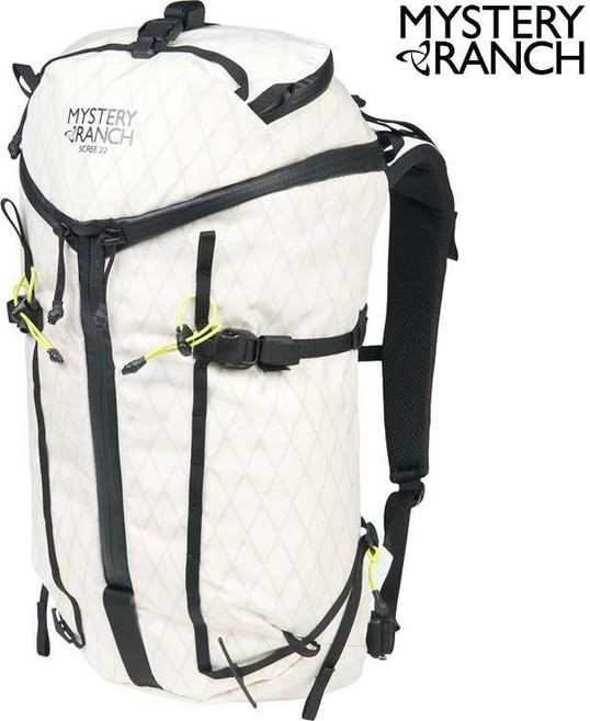 Mystery Ranch 神秘農場 Scree 22 後背包 耐磨舒適 多隔層收納, 白/萊姆綠 White/Limeade