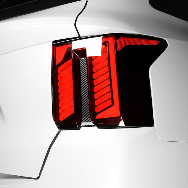 유투카 호환 쏘렌토 MQ4 페이스리프트 외부 튜닝 차량 용품 리어램프 커버 블랙 카본 몰딩 기스방지, 카본2P-리어램프 (PE)