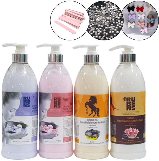 루벤스 네일샵 대용량 핸드크림 핸드로션 와일드플라워, 1개, 1L