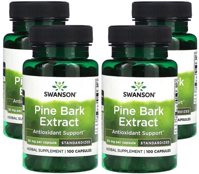 스완슨 소나무 껍질추출물 50mg 100캡슐, 100정, 4개 - 쿠팡