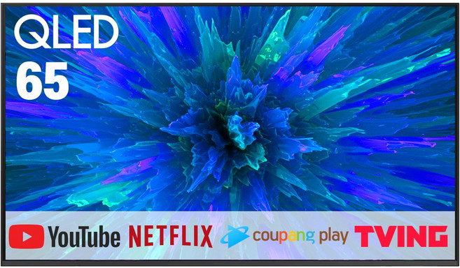 삼성전자 65인치 TV 최신형 크리스탈 UHD 4K 스마트 LED 유튜브 넷플릭스 디즈니 미러링 65CU7000, 방문설치, 스탠드형, QLED 65Q7F(25년형)