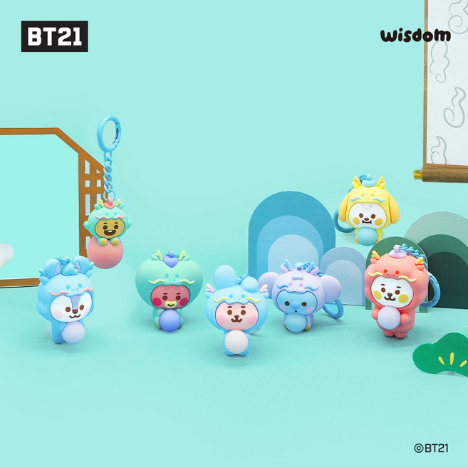 BT21 드래곤 피규어 키링 2024ver., 망