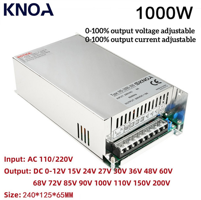 호환 1000W 가변 전압 전원 공급 장치 0-12V 13.8V 24V 30V 36V 48V 60V 85V90V 110V 220V LED 드라이버 용, 02 No digital display, 02 220V, 14 0-110VDC 0-9A