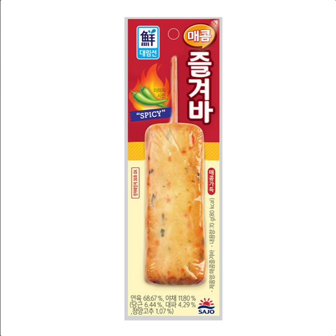 [대림냉장] 매콤즐겨바70g x30개 /핫바, 70g, 30개