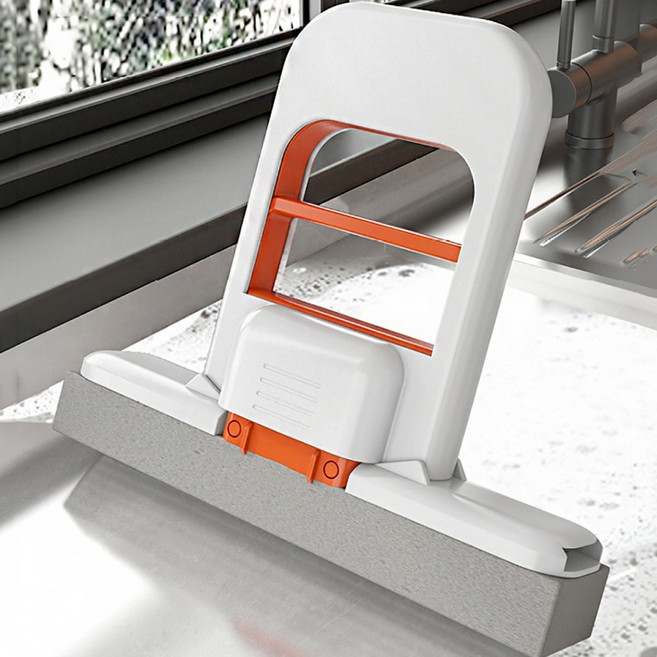 휴대용 접이식 창문 거울 물때 제거 욕실 청소 유리창 물기 닦기 실리콘 밀대, 1개, 상세페이지 참조