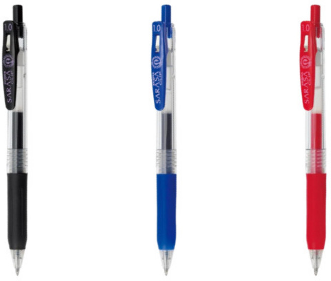 사라사 클립 볼펜 1.0mm, 3색, 1세트