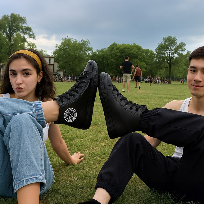 레이브인 스니커즈 캐주얼 커플 레인부츠 방수신발 발목 장화 내피증정