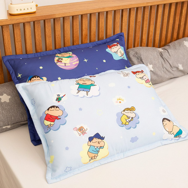 짱구 캐릭터 베개커버 2장 세트 40x60 어린이집 주니어 성인 경추용