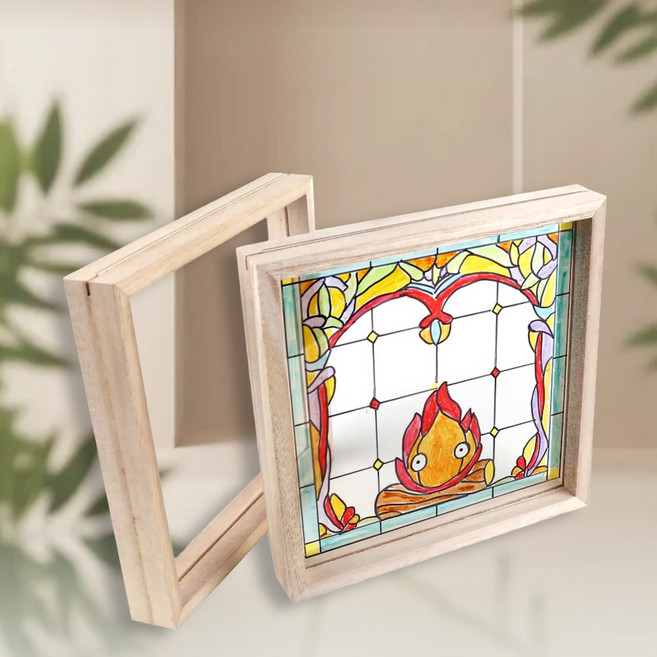 메이크문구 아크릴나무액자 정사각 20x20cm, 없음, 상세설명 참조