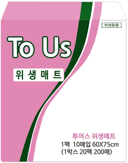 투어스 위생매트 200매 /위생깔개매트/위생깔개/성인기저귀 매트/환자용품/환자 침대 깔개매트, FREE(onesize)