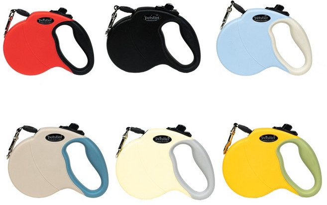 페슬러 롱 자동리드줄 S 4m 강아지 긴 자동줄 애견 산책줄, 레드, 1개