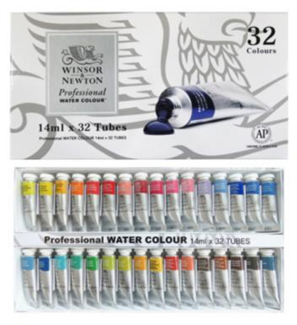 [윈져&뉴톤]아티스트 수채화물감세트 14ml 32색 WI019032, 단품, 상세페이지 참조