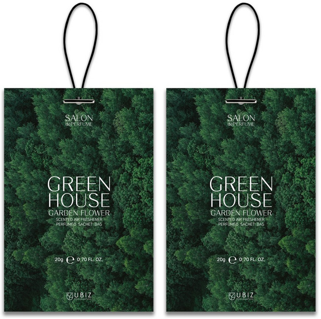 유비즈 살롱드퍼퓸 사쉐 20g, 2개, 그린하우스